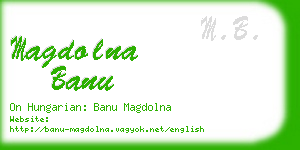 magdolna banu business card